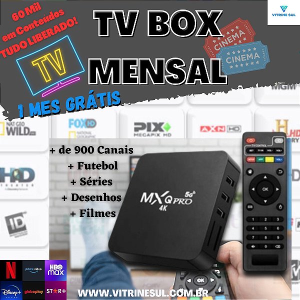 TV BOX MENSAL - 1 MÊS GRATIS - Vitrine Sul