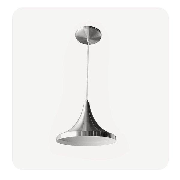 Luminária tailandesa - Escovada com branco