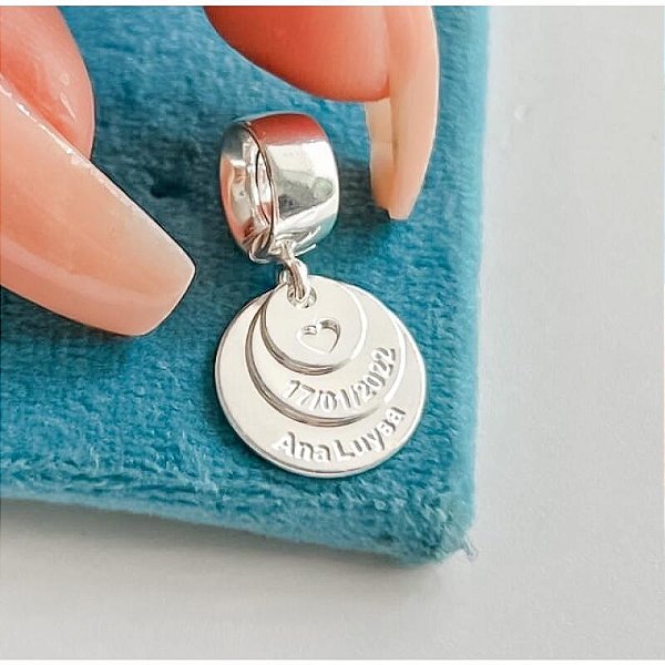 Berloque 3 faces Prata 925