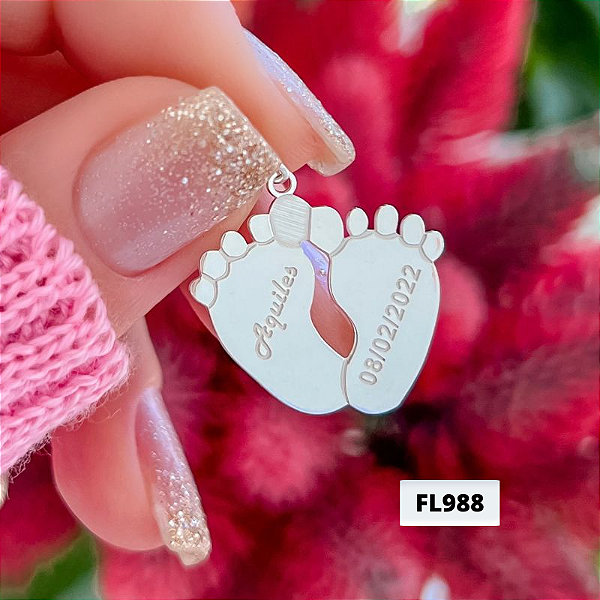 Pingente Pézinho Personalizado sob encomenda