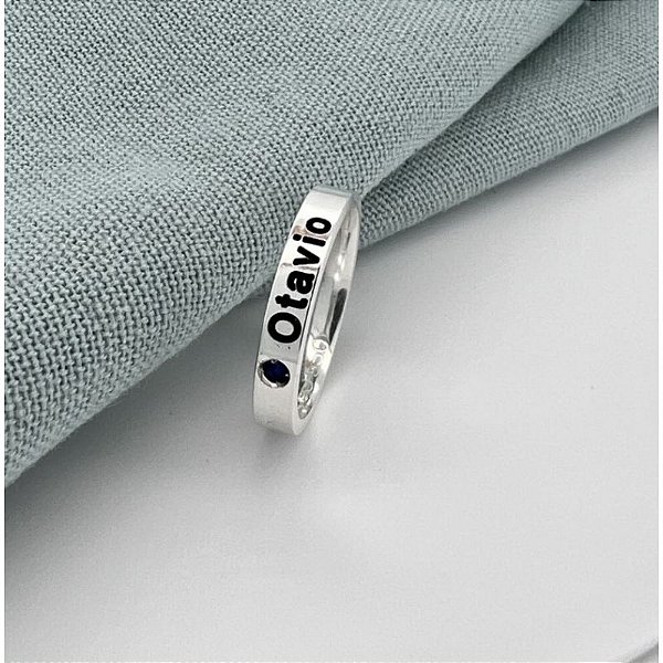 Anel aliança com nome