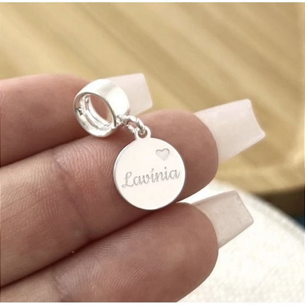 Berloque Desenho Coracãozinho com Nome