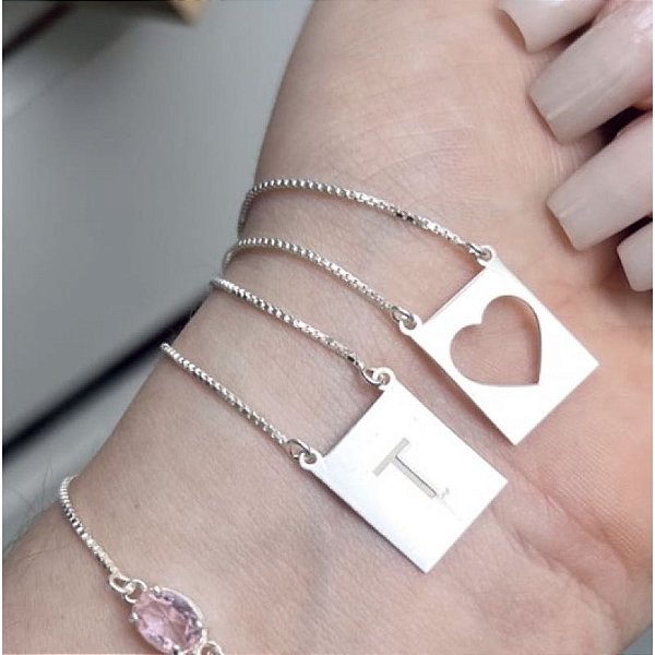 Escapulário coração vazado - Pesonalizado