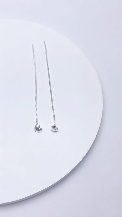 Brinco com Veneziana Coração Liso