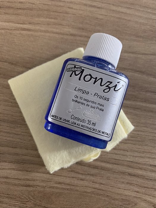 Kit Limpa Pratas (Monzi 35 ML e Flanela Mágica)