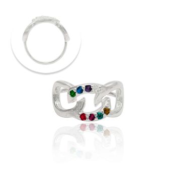 Piercing Elos com Zircônia Colorida