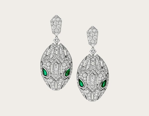 Brinco em Ródio Branco- Cobra