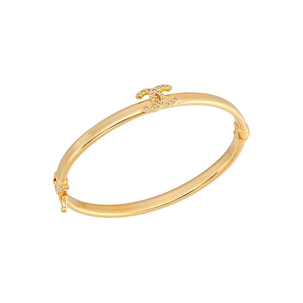 Bracelete Inspiração CC Folheado em Ouro 18K