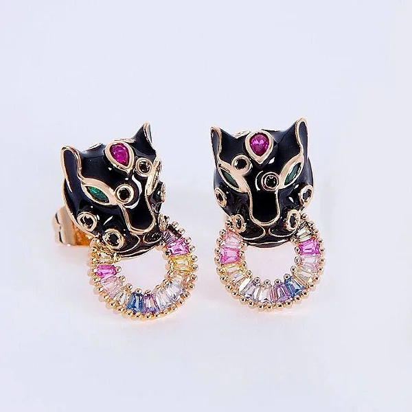 Brinco Pantera Negra com Zircônias