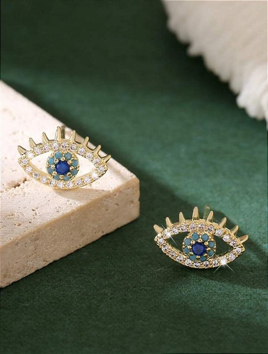 Olho Grego Cravejado em Zircônias