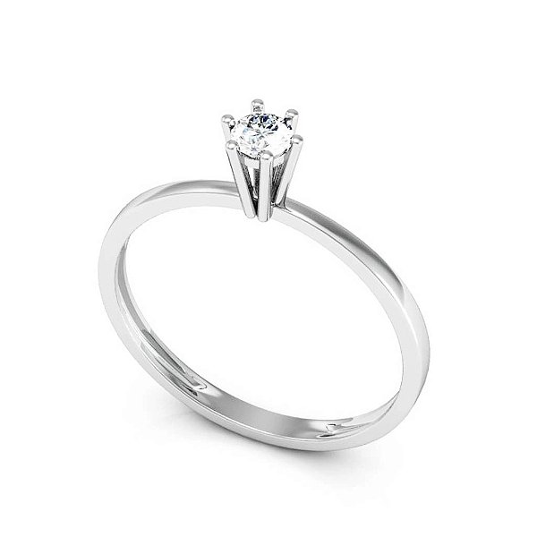 Anel Solitário 6 Garras