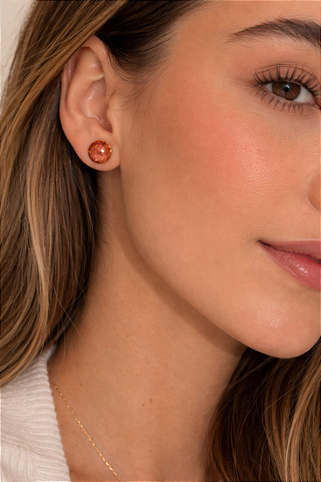 Brinco Pedra do Sol - Modelo Bola 10mm