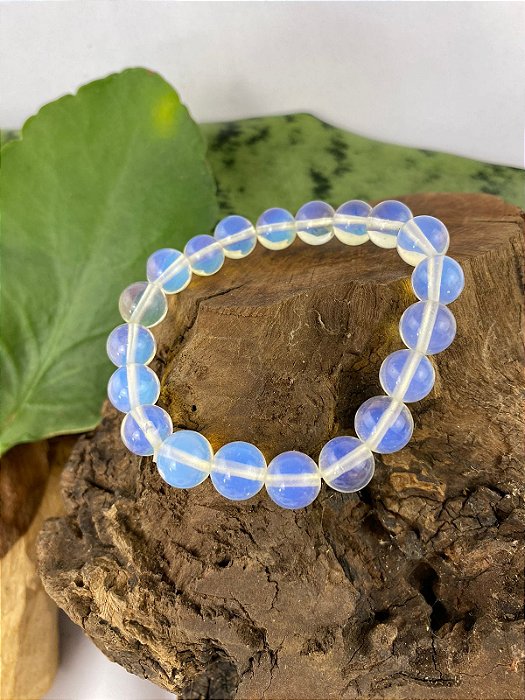 Pulseira de Pedra da Lua Lapidada - Opalina