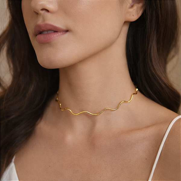 Choker Fio Ondas Regulável