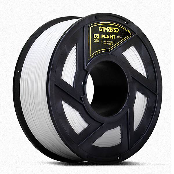 Filamento PLA HT Impact Branco 1,75mm GTMax3D - 1 kg