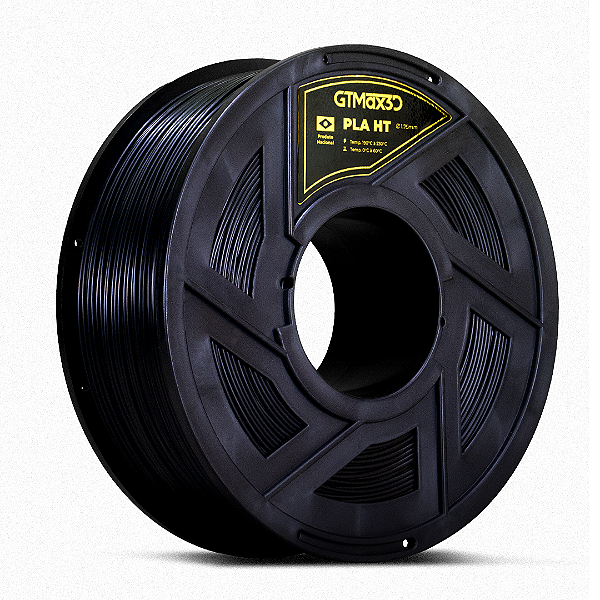 Filamento PLA HT Impact Preto 1,75mm GTMax3D - 1 kg