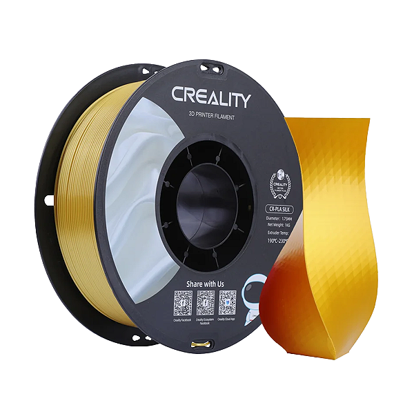 Filamento PLA CR-SILK Dourado 1,75mm Creality - 1 kg