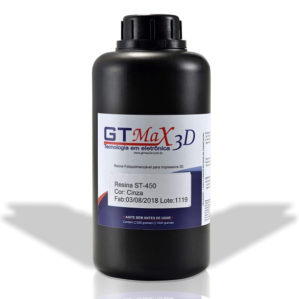 Resina Cinza (Prototipagem Geral) GTMax3D - 1kg