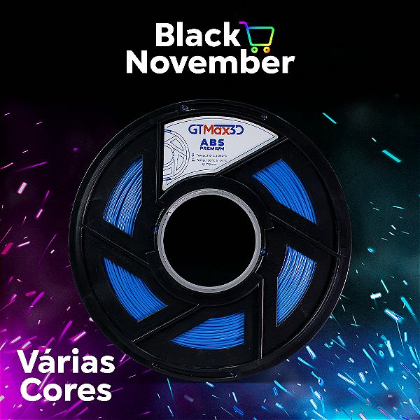Filamento ABS Premium GTMax3D 1.75mm - 1kg - Várias Cores