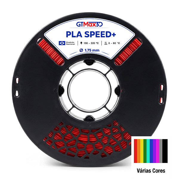 Filamento PLA Speed+ GTMax3D 1.75mm - 1kg - Várias Cores