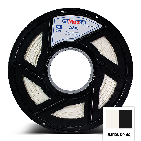 Filamento ASA GTMax3D 1.75mm - 1kg - Várias Cores