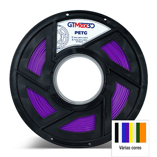 Filamento PETG GTMax3D 1.75mm - 1kg - Várias Cores