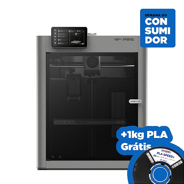 Impressora 3D - Bambu Lab P2S + 1kg PLA Speed+ Branco Pérola