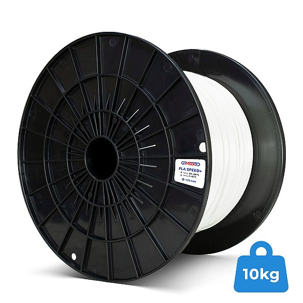 Filamento PLA Speed+ GTMax3D 1.75mm - 10kg - Branco