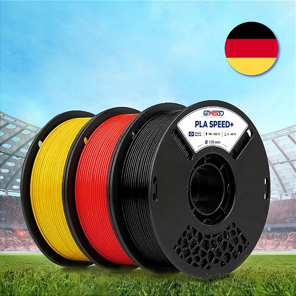 Kit Filamento PLA Speed+ GTMax3D 1.75mm - 3kg - Alemanha