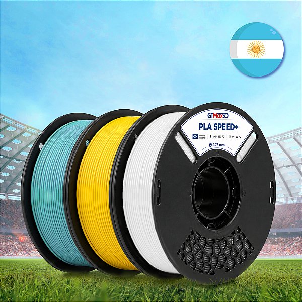 Kit Filamento PLA Speed+ GTMax3D 1.75mm - 3kg - Argentina