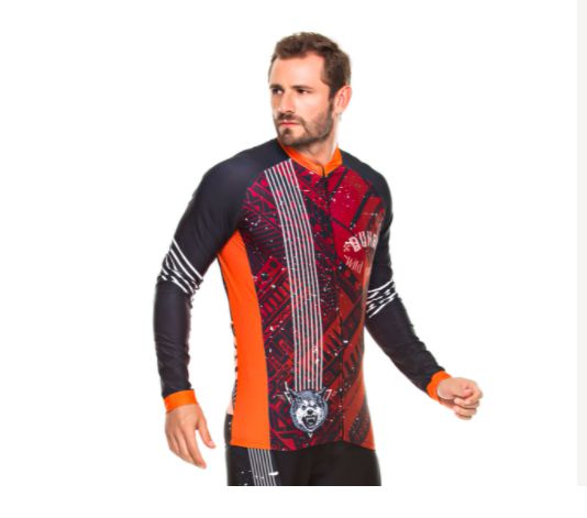 Camisa Masculina Manga Longa Wolf