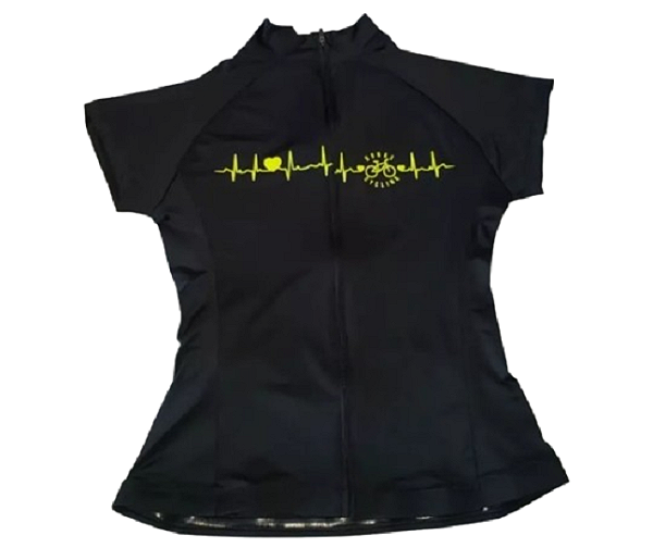 Camisa Feminina Manga Curta Basic Amarelo Flúor