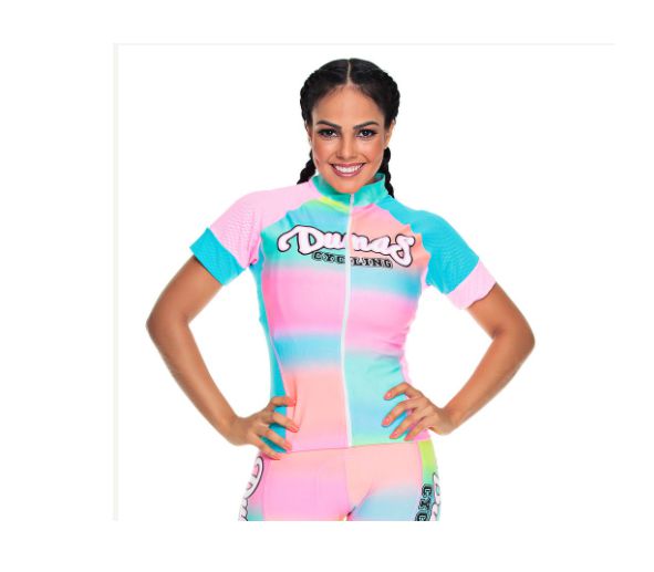 Camisa Feminina Manga Curta Arco Íris
