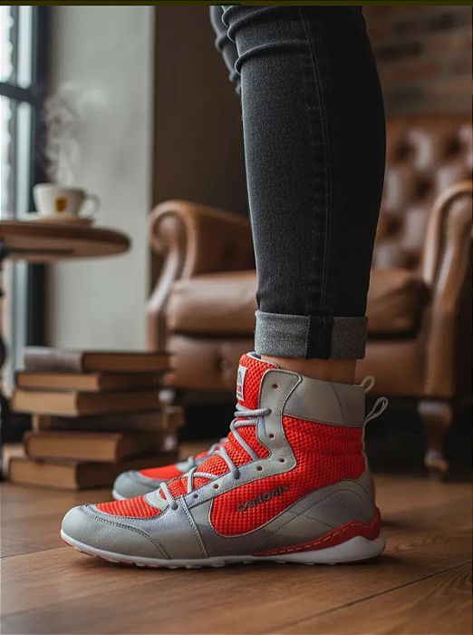 Bota de Treino Laranja com Cinza