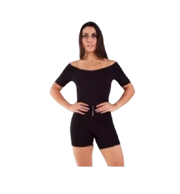 Macaquinho Ombro Cinto Preto