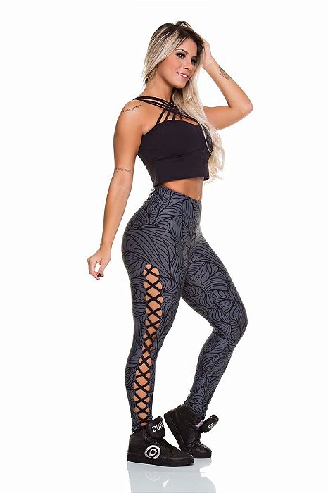 Legging Cruzada Estampada Mescla