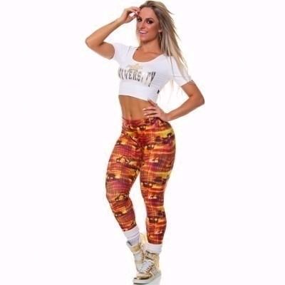 Legging Digital África Laranja