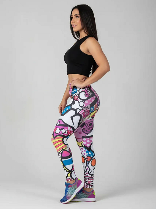 Legging Digital Skull Mosaic