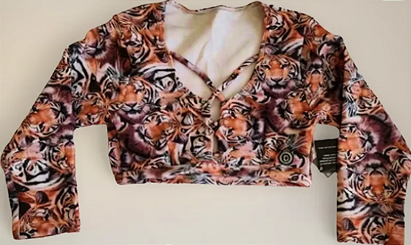 Blusa Curta Trançada 3/4 Onça Digital