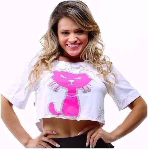 Blusa Curta Gato Branco (COM AVARIA)