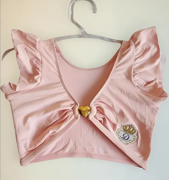 Blusa Manga Princess Rosa Bebê