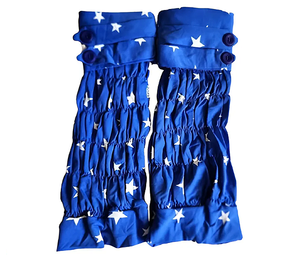 Polaina Fitness Azul Estrelas