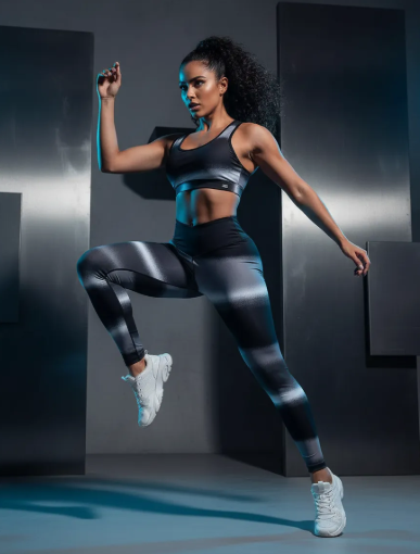 Legging Cinza Preta