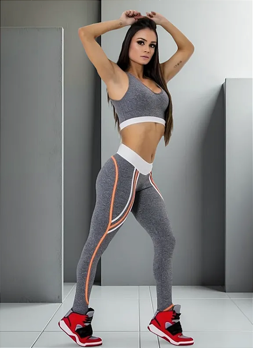 Legging Aeria Mescla Laranja