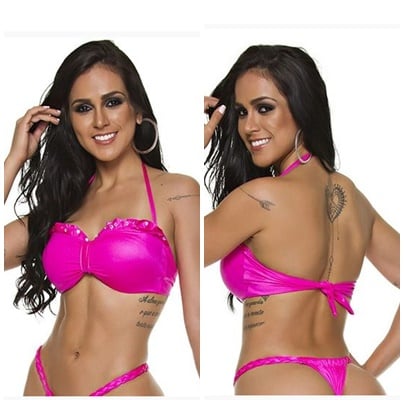 Sutiã Bojo Biquini Strass Cirre Pink