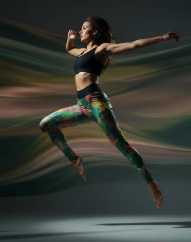 Legging Cirre Verde Floral