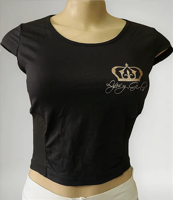 Blusa Suplex Tule Preta