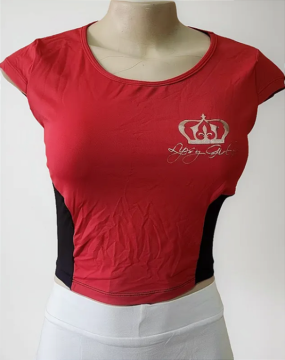 Blusa Suplex Tule Vermelha Preta