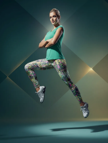 Calça Legging Verde Estampada