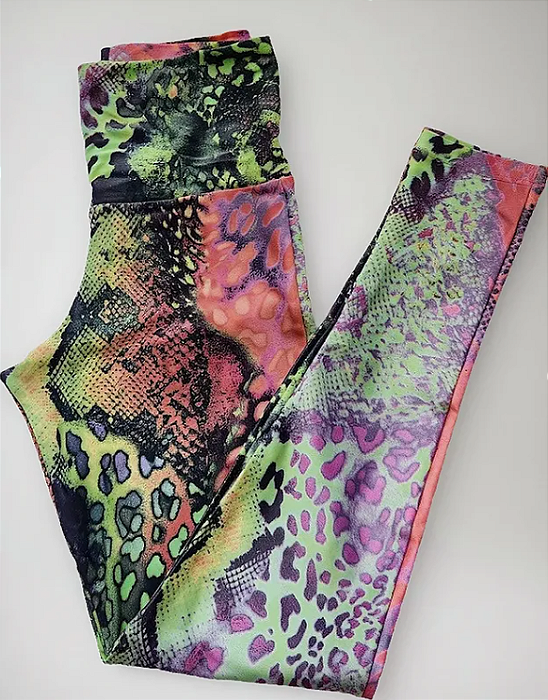 Calça Legging Cirre Cobra Colorida